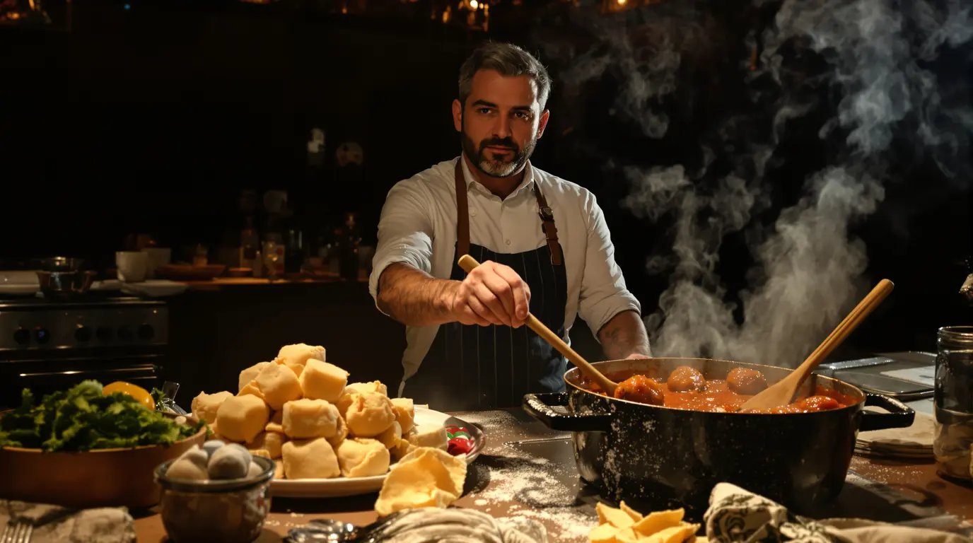 Culture en Dordogne : dans « Cònsolo », il cuisine sur scène pour faire vivre les traditions italiennes Culture en Dordogne : dans « Cònsolo », il cuisine sur scène pour faire vivre les traditions italiennes