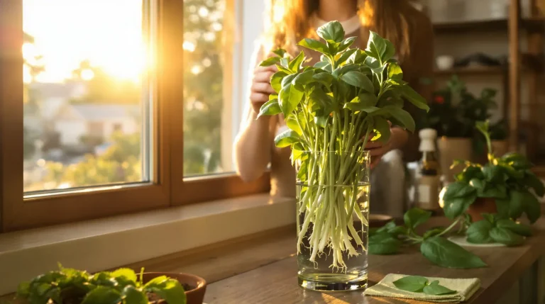 Basilic illimité tout l’été : la technique pour en avoir sans semis et personne n’en parle