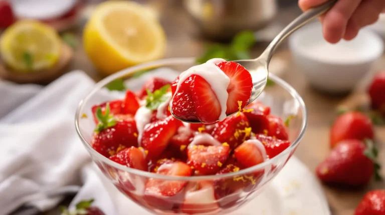 Envie de fraises en dessert ? Essayez cette salade de fraises, fraîche, gourmande et acidulée