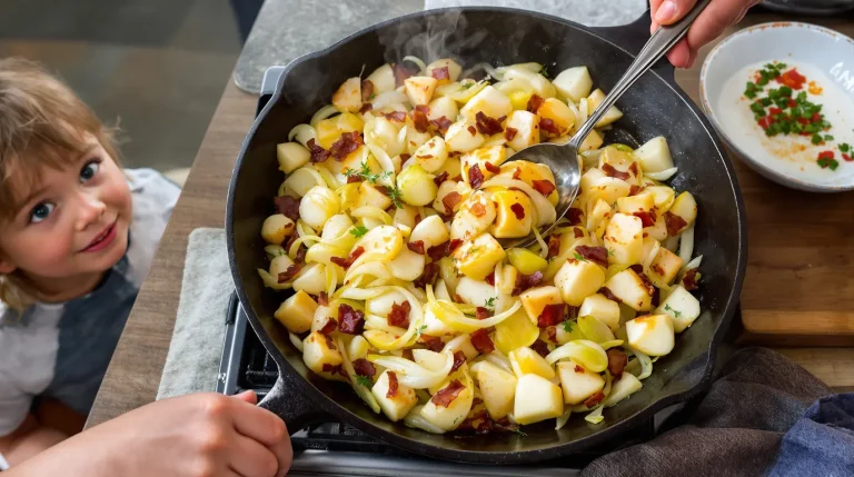 « Je la prépare en 10 minutes » : ma poêlée poireaux-pommes-lardons simple et rapide pour toute la famille