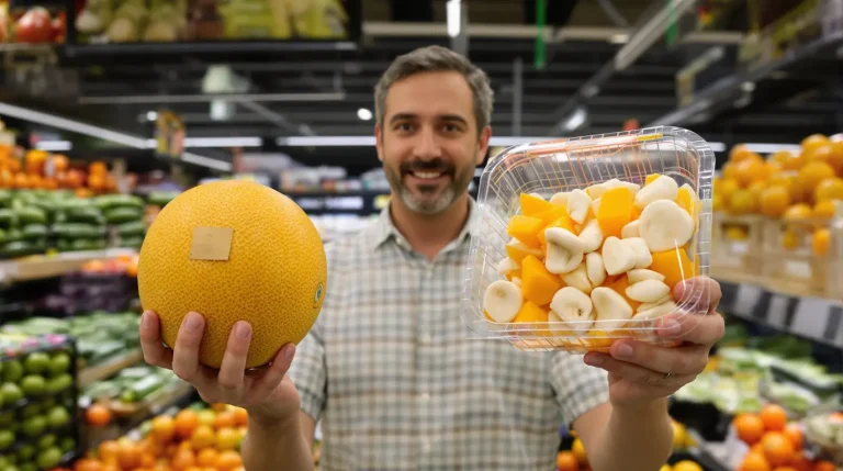 Plastique dans l’alimentaire : « Avons-nous vraiment besoin des champignons coupés et melons prédécoupés ? »
