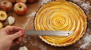 Pour une tarte aux pommes aussi jolie qu’en pâtisserie, je maîtrise la technique de la règle