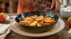 « Une poêle, et c’est tout » : mon gâteau aux pommes préféré sans allumer le four