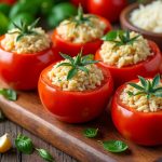 découvrez notre recette facile et savoureuse de tomates farcies au riz, parfaite pour un repas coloré et gourmand à partager en famille.